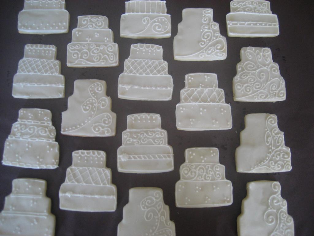 Decorated Wedding Cake Cookies from Cookie Central in North Andover, MA